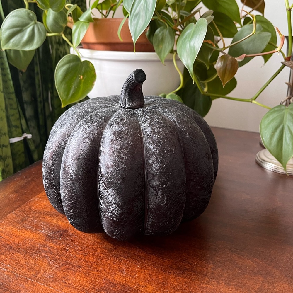 Threshold Glass Pumpkin Decor - Halloween Fall Gothic Decor - Large